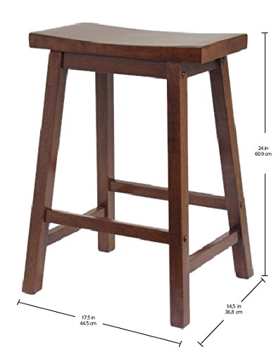 Winsome Satori Stool, 24", Walnut, 94084 - Image 3