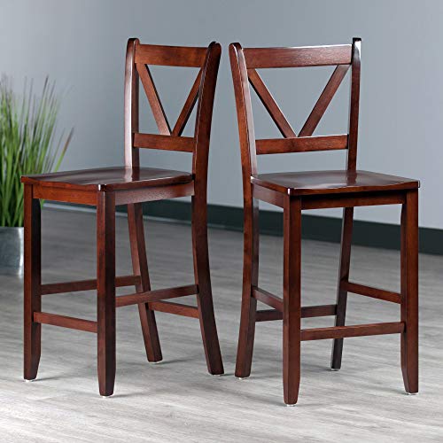 Winsome Victor 2-Piece V-Back Counter Stools - Image 2