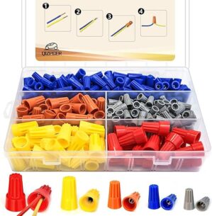 Qizpcer Wire Connectors Nuts Kit – 330 Pcs