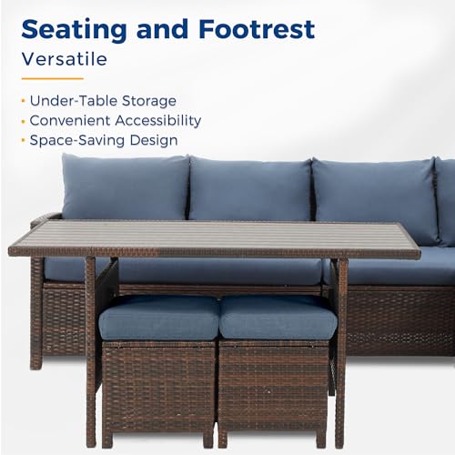 Wisteria Lane 7-Piece Wicker Patio Furniture Set - Image 3