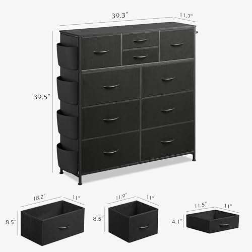WLIVE Dresser With 10 Drawers And Hooks - Image 3