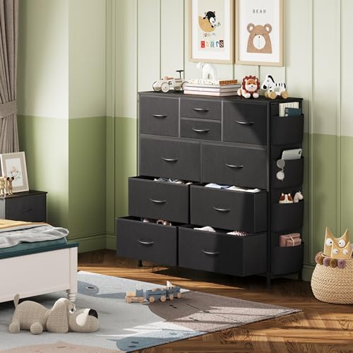 WLIVE Dresser With 10 Drawers And Hooks - Image 4