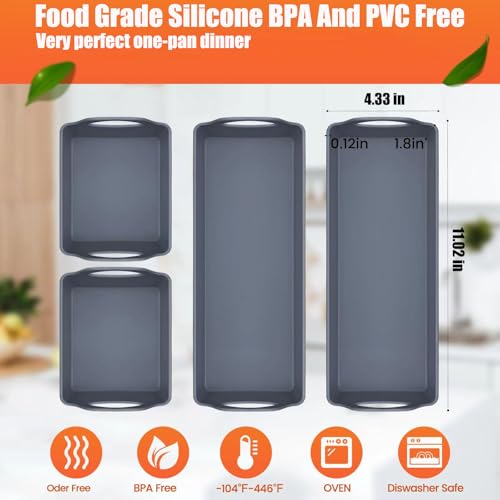 WMM Nonstick Bakeware Set Silicone Tray Dividers - Image 3