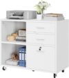 YITAHOME Wood File Cabinet, 3 Drawer Mobile Lateral