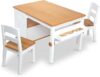 Melissa & Doug Wooden Art Table & Chairs Set