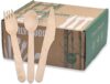 bakbrand Wooden Disposable Cutlery Set 300 Pcs