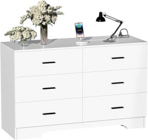 FJTJBSI Wooden Dresser With Power Outlets