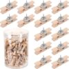 SANNIX Wooden Push Pin Clips For Crafts