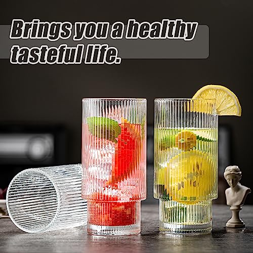 wookgreat Origami Style Glass Cups, 16oz, 12 Pcs - Image 4