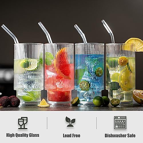 wookgreat Origami Style Glass Cups, 16oz, 12 Pcs - Image 5