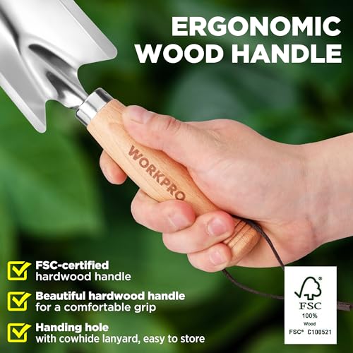 WORKPRO Garden Hand Trowel, Stainless Steel Shovel - Image 4