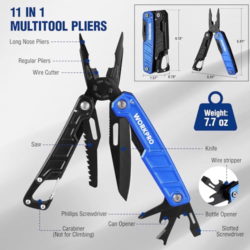 WORKPRO Multitool 11-In-1 Camping Tools Hammer - Image 2