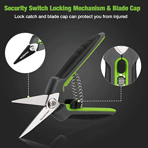 WORKPRO Pruning Shears 6.5β Gardening Scissors Set - Image 3