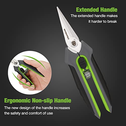 WORKPRO Pruning Shears 6.5β Gardening Scissors Set - Image 5