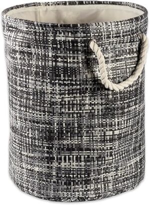 DII Woven Paper Storage Bin, Black Medium