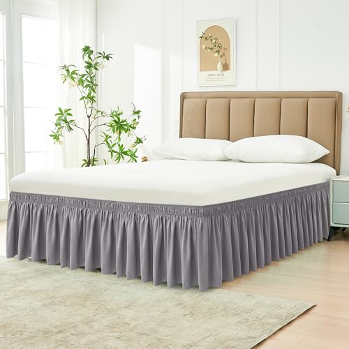 Wrap Around Bed Skirts Queen, Silver - Image 2