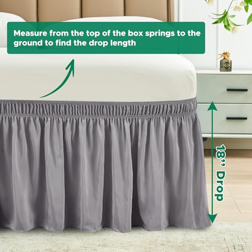 Wrap Around Bed Skirts Queen, Silver - Image 3