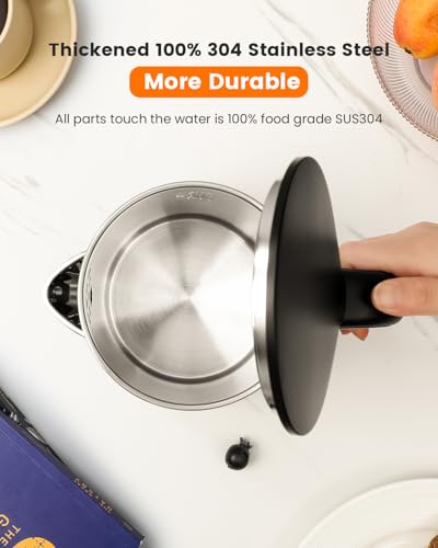 WTJMOV Electric Kettle Stainless Steel, 1.0L - Image 3