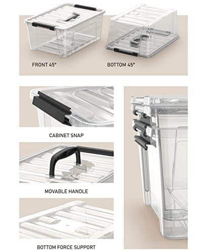 WYT Clear Storage Latch Bins, 6-Pack - Image 3