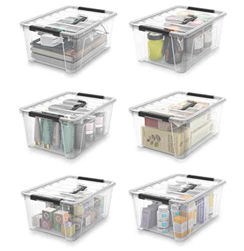 WYT Clear Storage Latch Bins, 6-Pack - Image 4