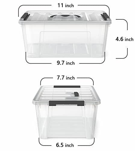 WYT Clear Storage Latch Bins, 6-Pack - Image 2