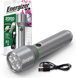 Energizer X2000 LED Rechargeable Flashlight, 2000 Lumen