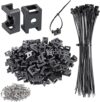 XHF XHF 100 Pcs Cable Zip Tie Mounts With Ties