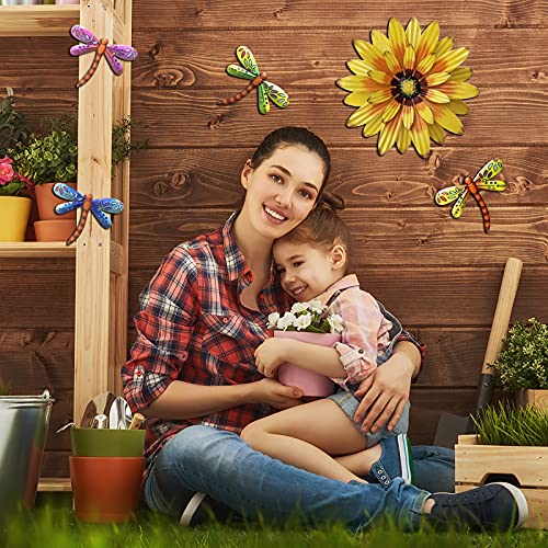 XIUDEEN Metal Flowers Outdoor Wall Decor Set - Image 3