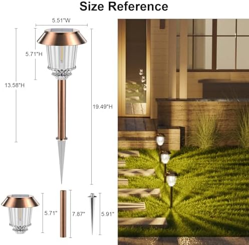 XMCOSY+ Solar Pathway Lights - 6 Pack - Image 5