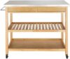 HFRUUWSEHJJKK Yellow Moveable Kitchen Cart With Drawers