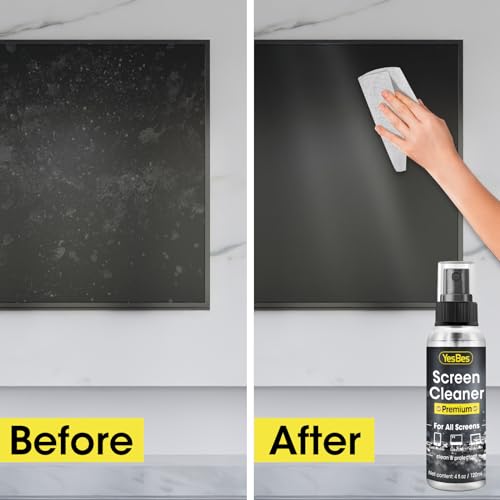YesBes Screen Cleaner Spray 16oz with Cloths - Image 3