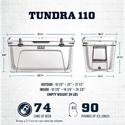 YETI Tundra 110 Cooler, White - Image 2