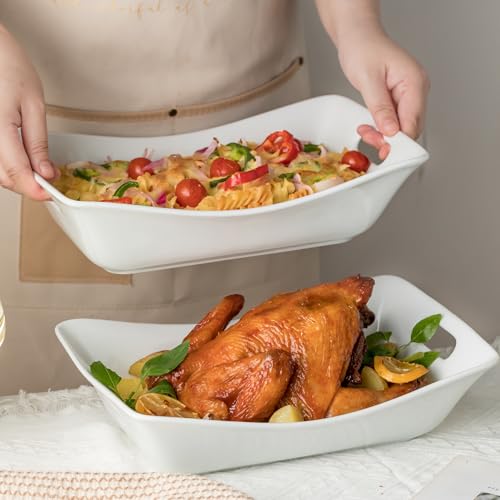 YHOSSEUN Large Rectangle Serving Bowls With Handles - Image 5