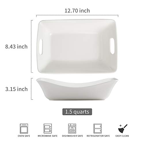 YHOSSEUN Large Rectangle Serving Bowls With Handles - Image 2