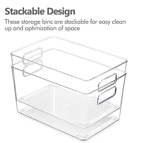YIHONG Clear Pantry Organizer Bins, 6 Pack - Image 5