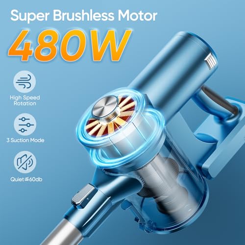 YIKELAI Cordless Vacuum Cleaner, 38Kpa Suction - Image 4