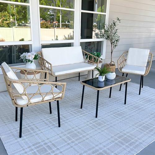 YITAHOME 4 Piece Wicker Outdoor Patio Set - Image 3