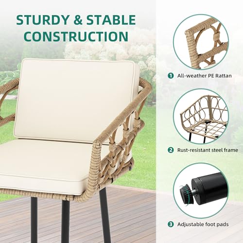YITAHOME 4 Piece Wicker Outdoor Patio Set - Image 5