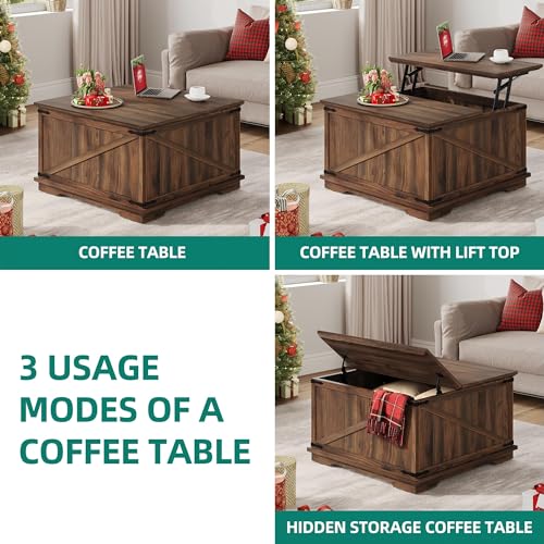 YITAHOME Farmhouse Lift Top Coffee Table - Image 4