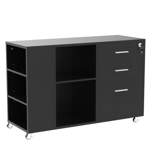 YITAHOME Mobile Wood File Cabinet, 3 Drawer - Image 5