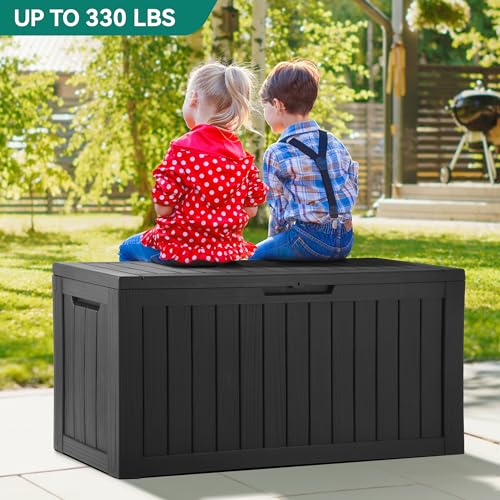 YITAHOME Resin Deck Box, Black, 80 Gallon - Image 3