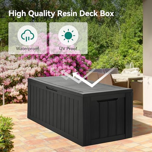 YITAHOME Resin Deck Box, Black, 80 Gallon - Image 5