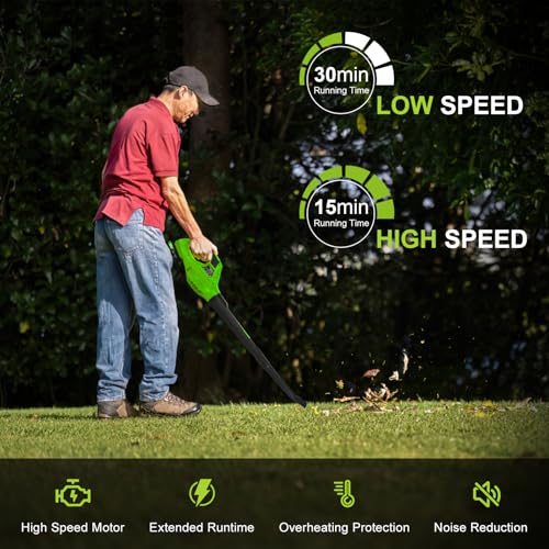 Yougfin Cordless Leaf Blower With Battery & Charger - Image 3