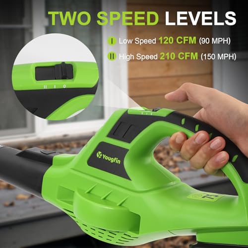 Yougfin Cordless Leaf Blower With Battery & Charger - Image 4