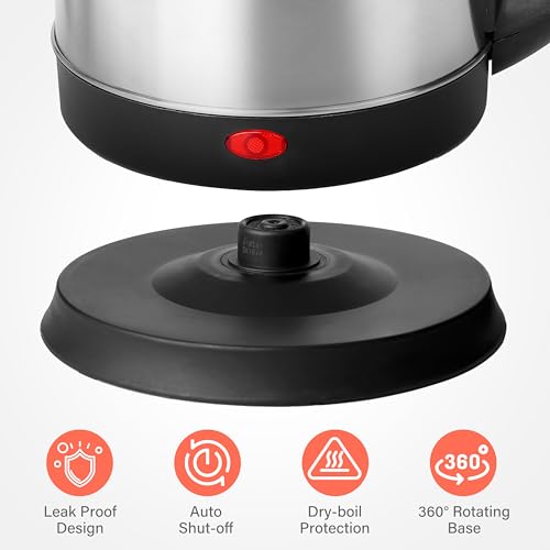 YSSOA Stainless Steel Electric Tea Kettle, 1.7L - Image 3