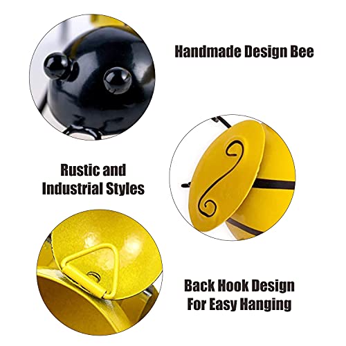 Yungeln Metal Bumble Bee Wall Decor 4PCS - Image 3