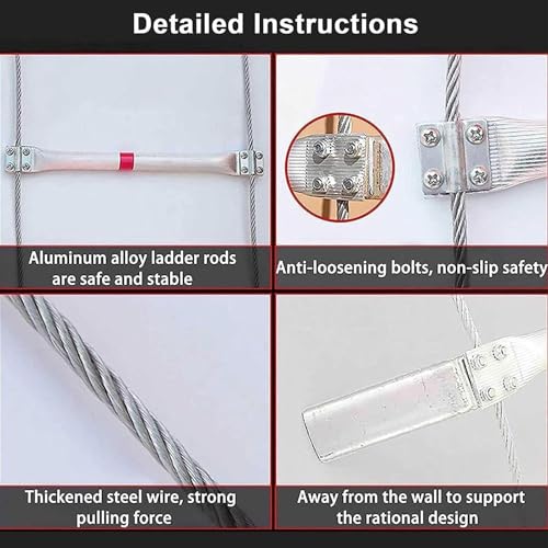 YXCMD Multifunctional Aluminum Safety Escape Ladder - Image 5