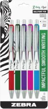 Zebra Pen Z-Grip Flight Retractable Ballpoint Pen, 5-Count