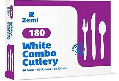 Zeml ZEML Medium-Weight Disposable Plastic Silverware