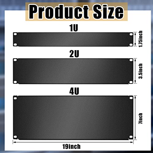 Zhengmy 3 Pieces Metal Rack Mount Filler Panel Kit - Image 2